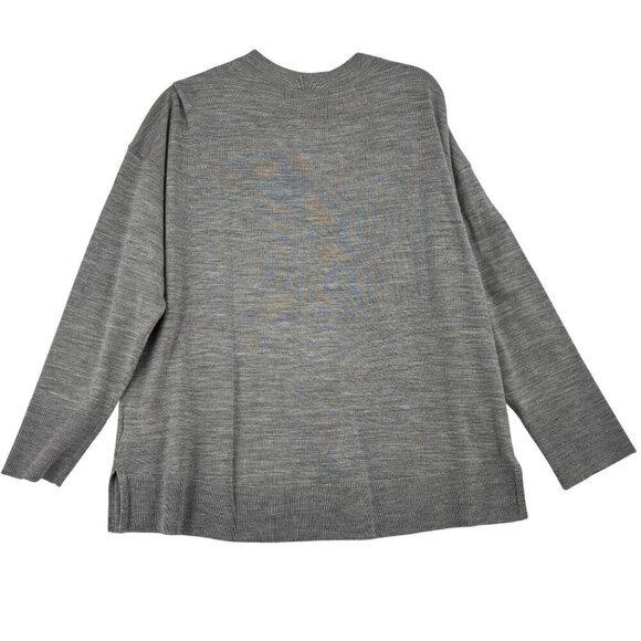 Banana Republic Merino Wool Pullover Sweater Womens Size XL Gray Heather - Picture 7 of 12